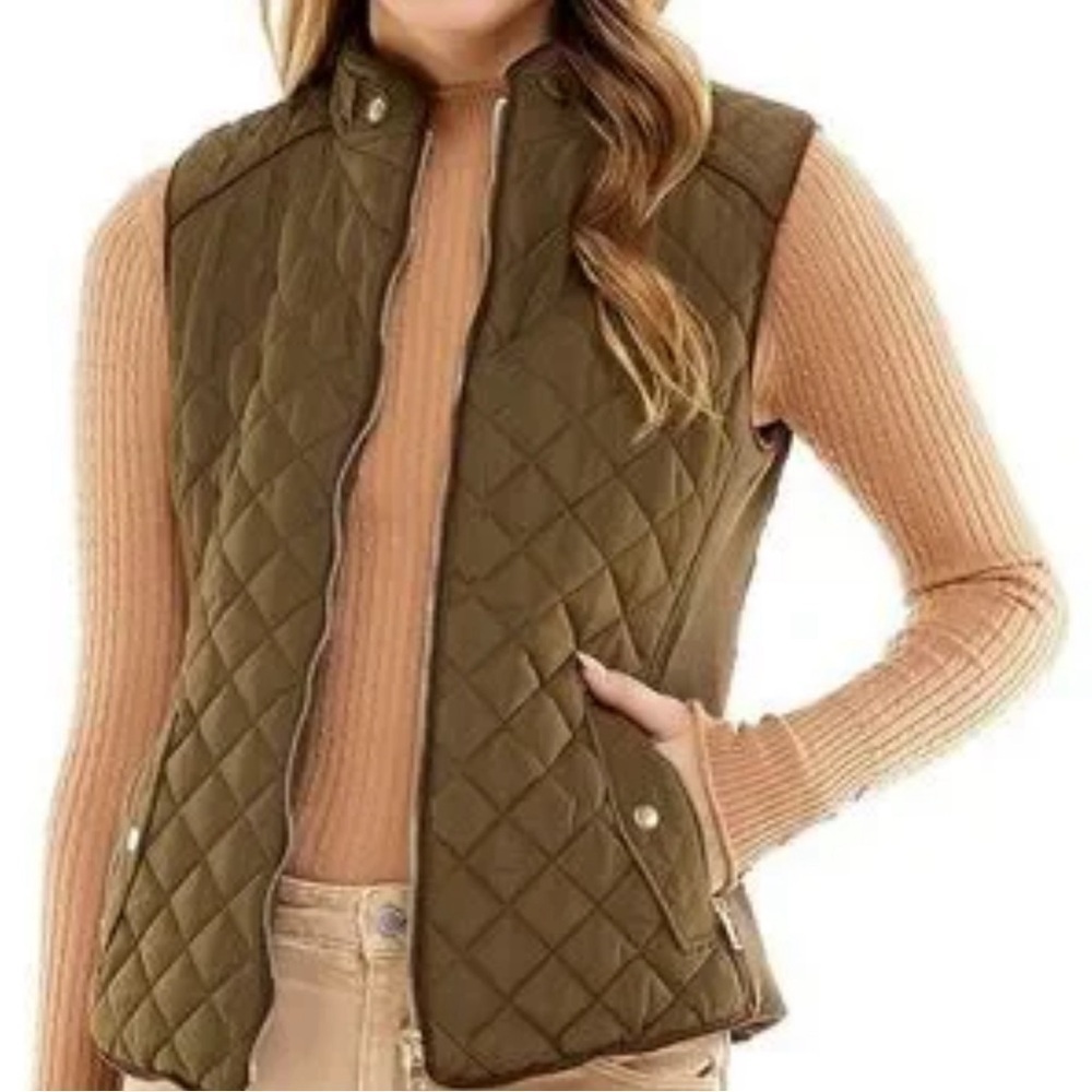 Love Tree Olive Green Vest Size Large